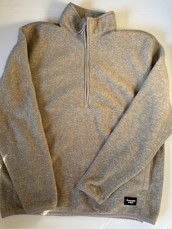 Abercrombie & Fitch Jackets & Blazers - Abercrombie & Fitch Men's Half-Zip Pullover - Taupe